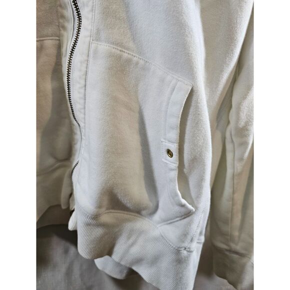 VINTAGE Crown & Anchor White Embroidered Nautical Zippered Jacket Women's XXL - Picture 4 of 6